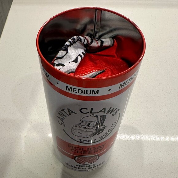 Santa Claws Holiday Cheer Men’s Boxer Briefs - Size Medium - NEW - Picture 5 of 9